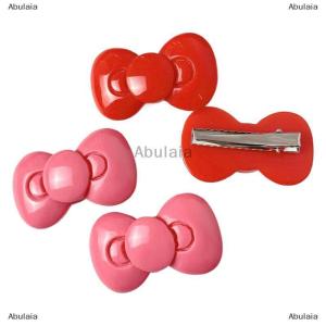 [COD] Abulaia Kawaii Bow Hairpin Hair Accessories Cute Girl Heart Side Clip Bangs Temperament Jewelry
