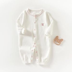 Baby Romper Infant Pure Cotton Seamless Long Sleeve Jumpsuit Spring Autumn Crawling Suit Homewear Pajamas Newborn Clothes