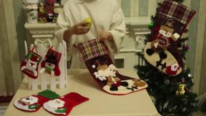 Christmas Stockings Gift Bags Small Stocking Ornaments for Hanging Christmas Tree Decorations Set