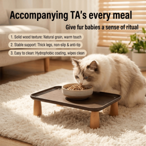 EODKUS Sturdy Elevated Pet Feeder Raised Non-Slip Base Cat Bowl Stand Pet Food Shelf Easy To Clean Pet Food Table Indoor Use