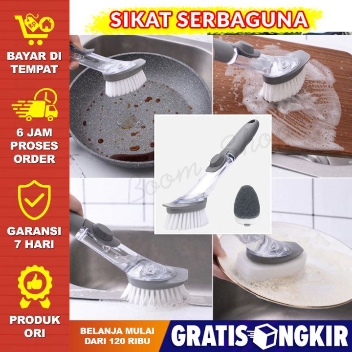Sikat Wastafel Cuci Piring Lantai Serbaguna Sikat Kamar Mandi Gagang Panjang SHOWTIENDA Sikat Pembersih Cleaning Brush Dispenser Sabun Air