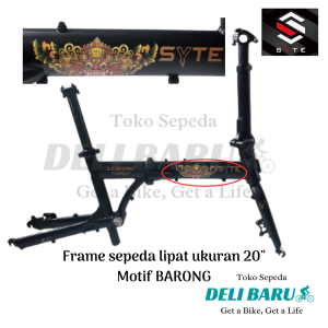 SYTE Frame sepeda lipat ukuran 20" Motif BARONG special edition batangan sepeda 20 murni 20 plus bahan full alloy discbrake