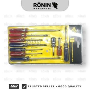 SAKURA Obeng set 10 pcs plus minus cebol