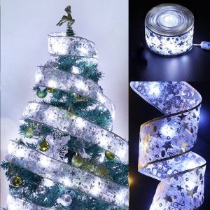 4M/10M Christmas Ribbon Waterproof 100 Led Lights Christmas Tree Decoration Glow Ribbon Lights Suitable for Bedrooms Halloween Thanksgiving Christmas Parties Colorful