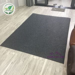 Tấm trải phòng khách thảm lót sàn phòng ngủ màu đen xám kích thước 2m x 3m Habolo