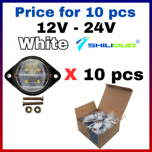SHILIDUO SD-4004 (1 Box) 12V-24V Universal LED Light Lampu Tepi Side Marker Lamp Truck Trailer Lorry Signal