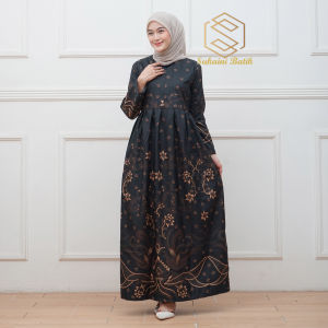 gamis batik polimikro terbaru murah ukuran standar dan super jumbo L XL XXL