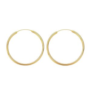1 Pair 14/16/18/20/22mm 18K Golden Stainless Steel  Hoop Earrings For Men Women Minimalist Small Circle Fashion Hoop Stainless Steel Earring Hypoallergenic Accessories