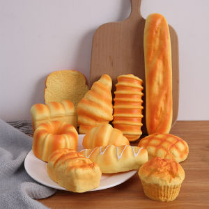 Pretend Play Simulation Squishy Bread Toys Medium Mini Soft Cake Kitchen Foods Squeeze Toy for girls 2 6 years toddlers kids