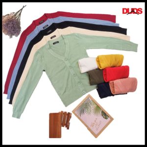 Duds Ladies Long Sleeve Button Knitted cardigan(98239)女装针织外套