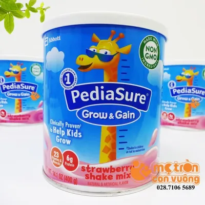 Sữa bột Pediasure Grow & Gain vị dâu 400gr