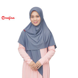 Nafisa Davira Jilbab Instan Bergo Segitiga Kerudung Belah depan