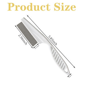 Stainless Steel Needle Fur Pet Hair Comb Multifunctional Pet Flea Comb Removing Tear Stain Eye Mucus and Crust Pets Grooming Comb for Dog Cat Tear Stain Dandruff Hair Stain Remover Detangling and Dematting Face & Paws