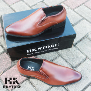 Giày tây nam đơn giản 💖 HK.STORE 💖 da bò thật 100% hàng đẹp da xịn kiểu dáng đơn giản lịch lãm thích hợp quần tây nam.
