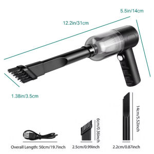 120W Wireless Rechargeable Mini Handheld Vacuum Cleaner with Blower Portable Cordless Car & Home / Penyedut Debu Habuk