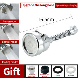 Universal Anti-Splash Water Saving Faucet Sprayer Aerator 360° Rotation Kitchen Sink Faucet Extender Tap Head Bathroom Faucet Adapter