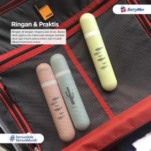 Tempat Sikat Gigi Travel Case Motif Kaktus Organizer Toothbrush Portable Praktis dan Anti Kotor