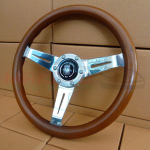 (มือสอง)  พวงมาลัยไม้ 13นิ้ว NARDI แท้Italy นำเข้าจากญี่ปุ่น น้องป้ายแดง