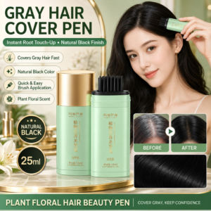 Hair Color Stick Herbal Root Touch Up Pen Temporary Gray Coverage Non-Damaging Hair Dye