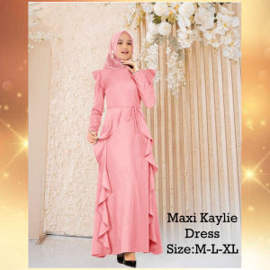 Pakaian Gamis Wanita Busui Terbaru Model Kekinian Kerutan Maxi Kaylie Dress Size M-L-XL Matt Moscrepe Good Quality