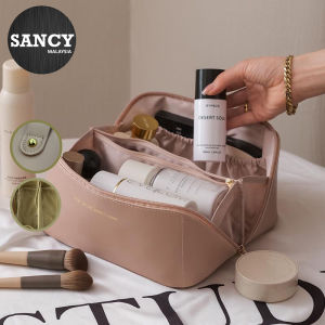 SANCY Women PU Leather Makeup Organizer Bag With Large Capacity Cosmetic Travel Pouch Bag - Fulfilled by SANCY