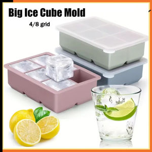 Big Ice Cube Mold Ice Cube Tray Ice Maker Jelly Mold Ice Cube Tray with Lid Bekas Ais Batu 制冰模具