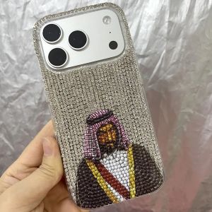 For iPhone 17 16 Pro Max 15 14 Plus 13 12 11 Pro 16E 17Air Shockproof Cover Customized gift of rhinestones Design Phone Case