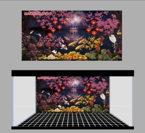 Tổng Hợp Các Mẫu Tranh Đào Tết Hot 2026 Phù Hợp Nhiều Bể Cá Decal 3D 5D Siêu Bền In Theo Kích Thước Yêu Cầu