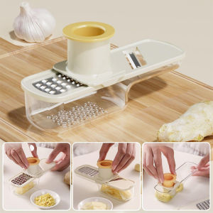 Garlic Grinder Multifunctional Ginger Crusher 3-in-1 Manual Garlic Press Kitchen Tool