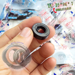 Phớt chặn dầu NOK TC 12*24*5 | Janite TG 12*24*5 (6) |  NOK TC 12*24*7 cho máy cơ khí xây dựng | KND Shops
