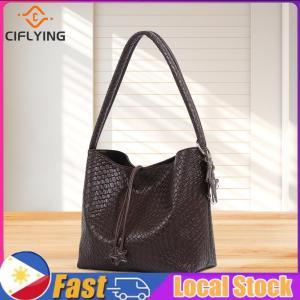 PU Leather Woven Underarm Bag Versatile Hobo Tote Bag for Women Ladies Work Shopping Travel Daily Use