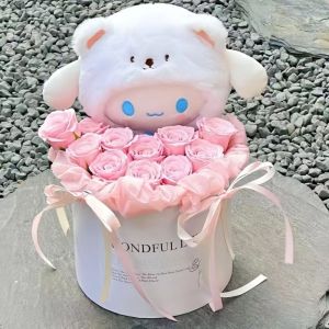 จัดส่งทันที ถุงของขวัญ ตุ๊กตาช่อดอกไม้ น่ารัก ซินนาม่อนโรล แฮนด์เมด ของขวัญวันเกิด คริสต์มาส สําหรับแฟนสาว