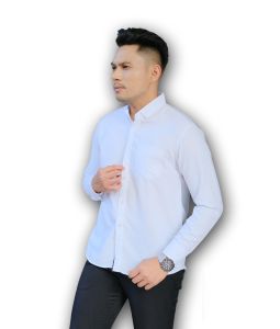 Kemeja Lengan Panjang Warna Mocca Abu