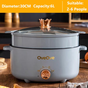 Electric Cooker Multipurpose Non Stick Hot Pot Rice Cooker With Steamer Electric Stir Fry Frying Pan