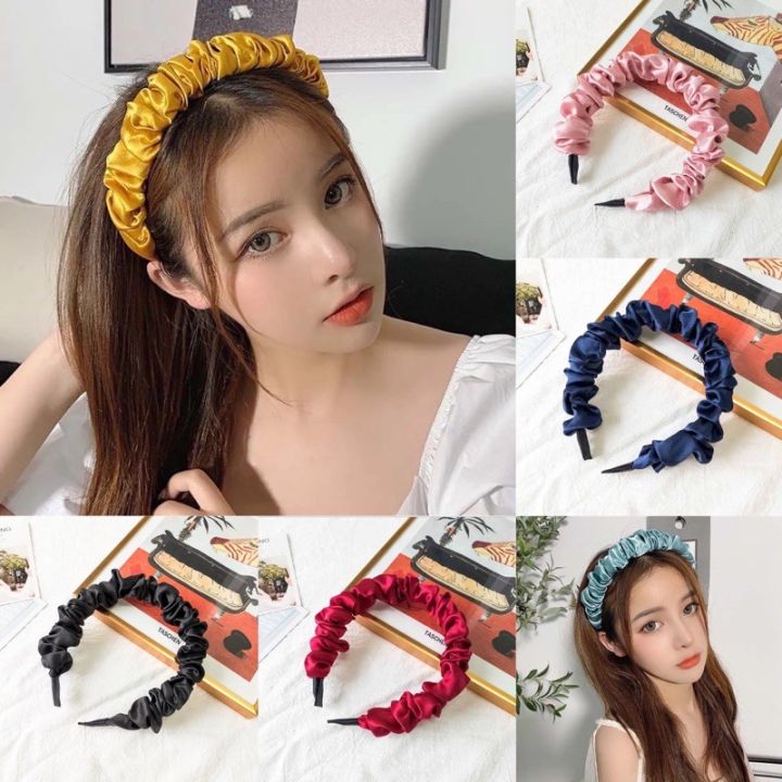 Bando Scrunchie Viral Nagita Bando Kerut Korea Satin Korea Fashion Termuarh Lazada Indonesia 