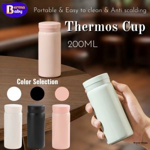 BERMA BEBA 200ML Mini Thermos Cup Vacuum Tumbler Stainless Steel Hot & Cold Water Bottle Portable Pocket Bottle