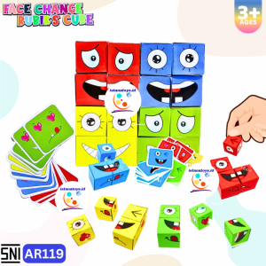 ID Mainan Anak Face Change Rubik Cube AR119