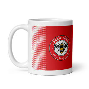 คูลเลอร์คิง Brentford FC V2 แก้วกาแฟ 11 หรือ 15 ออนซ์ สีขาว – เหมาะสำหรับชา กาแฟ และของขวัญ ของที่ระลึก