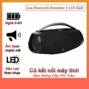 ( HÀNG MỚI SALE 50% ) Loa Bluetooth BOMBOX 3 Bản mới nhất công suất lớn - Có LED Chạy Theo Nhạp Nhạc - Bass Mạnh Âm Thanh Lớn Cực Đỉnh - BH 3 Tháng