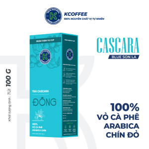 Trà Cascara Đông Hộp 100g Thương Hiệu K COFFEE - Trà Làm Từ 100% Vỏ Quả Cà Phê Arabica Sơn La Chín Đỏ
