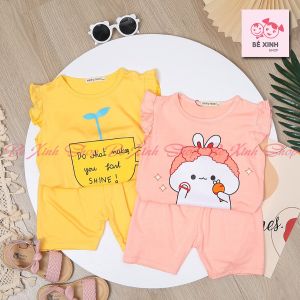 [SĂN SALE] Quần áo đồ bộ cộc tay cho bé gái BX80 Đồ bộ hè minky mom cộc tay chất thun lạnh cánh tiên cho bé gái - Bé Xinh Shop