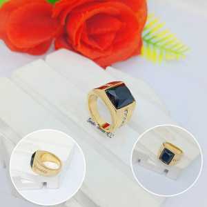 CINCIN COWO TITANIUM  PERSEGI DESAIN LIST PERMATA COLLOR FASHION ANTI KARAT DAN ANTI LUNTUR (COD)