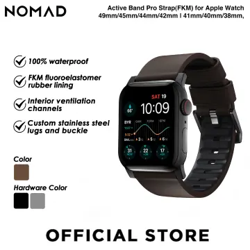 NOMAD Active Band Pro Waterproof Leather Strap(FKM) for Apple Watch Series  10-1 SE, Ultra & Ultra 2 49mm/46mm/45mm/44mm & 42mm/41mm/40mm/38mm, Mocha  Brown | Lazada Singapore