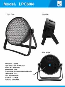Big Dipper LPC60S 60*1W Full Color color change strobe Par Light led