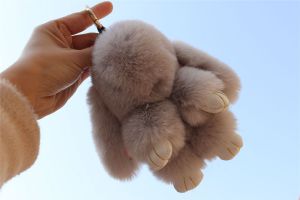 HENLI Cute Backpack Baby ornaments Hanging Handmade Plush Toy Plush Bunny Pendant Bag Accessories Bag Pendant Key Rin Plush Rabbit Keychain Install Dead Rabbit Pendant