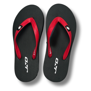 JND Official Sandal Jepit Pria dan Wanita Anak-Dewasa Hitam/Merah
