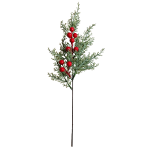 FOUNDTWO Handcraft Artificial Norfolk Pine Branches Fake Red Berry DIY Wreath Artificial Plastic Plants Photography Props Green Christmas Pine s Xmas Home Decor