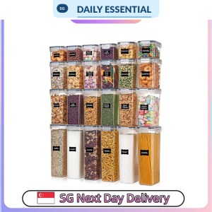 【DAILY ESSENTIAL】 PP Food Storage Container Set - 7 / 8 / 16 / 24 Containers