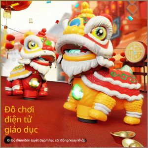 đồ chơi múa lân năng động tác động trực quan múa lân kiểu trung quốc dễ thương âm thanh ánh sáng điện