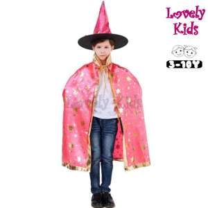 🔥2025 HALLOWEEN🔥READY STOCK MY  Kids Costume Halloween Wizard Witch Costume Cloak with Hat